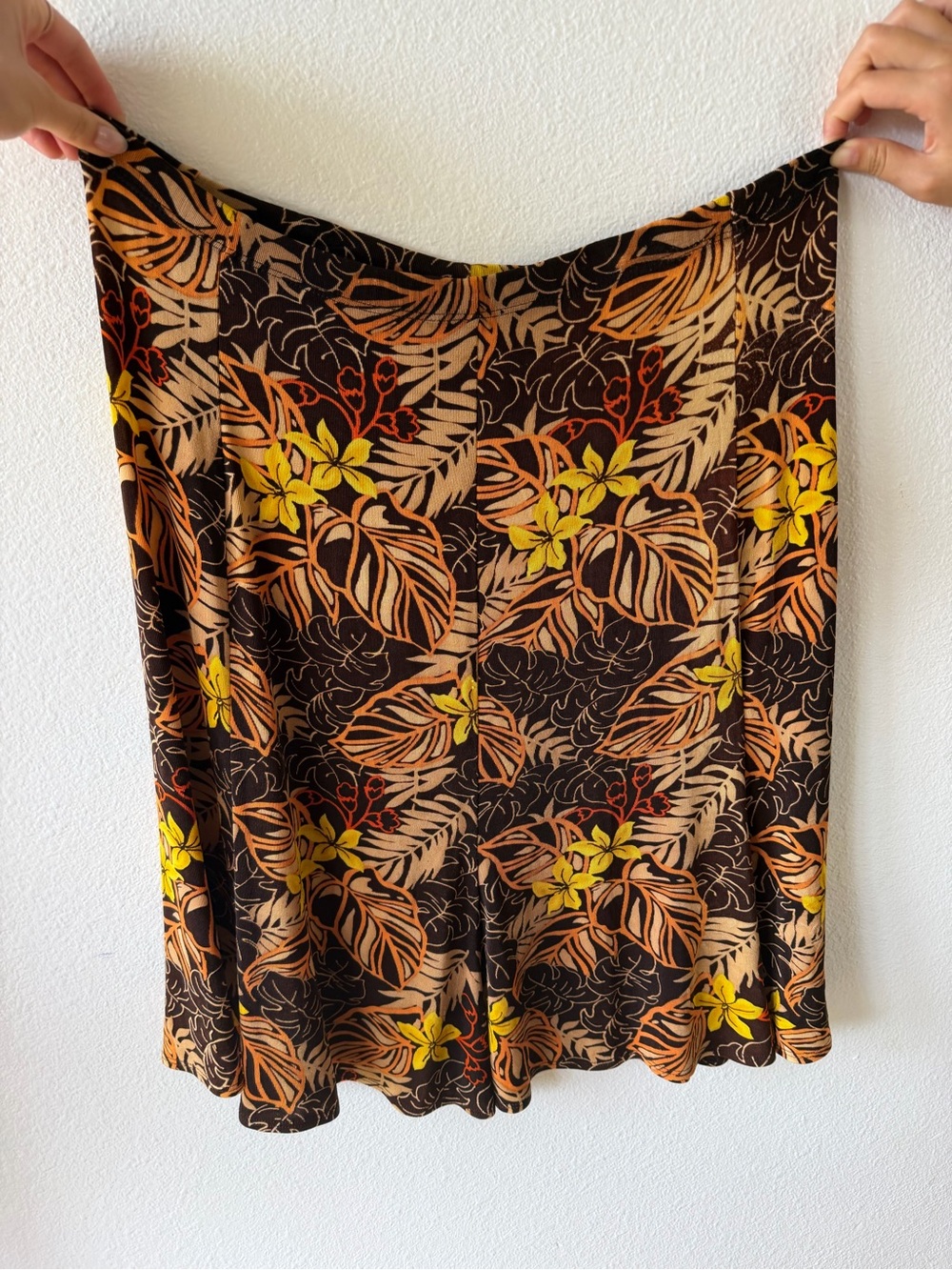 Vintage 90s SW by Mark Singer Tropical Midi Skirt M